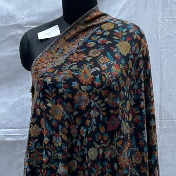 CASHMERE/PASHMINA- WOMEN KANI STOLE/SHAWL/WRAP/SCARF;-ART NO. 114;- 40"x80"